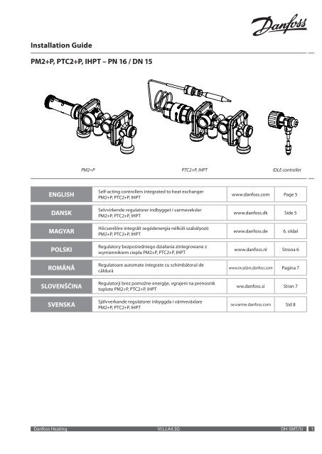 Installation Guide PM2+P, PTC2+P, IHPT – PN 16 ... - Danfoss.com