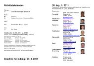 Aktivitetskalender: Deadline for indlæg: 27. 4. 2011 35 ... - Jegerup