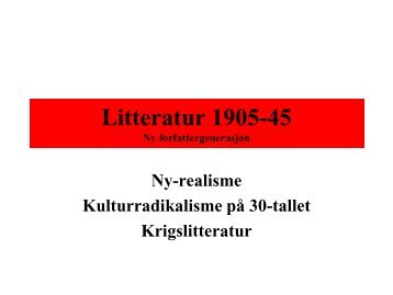Litteratur 1905-45 - Noddi