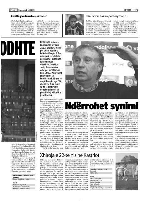 RAPORTI I ZI - Gazeta Express