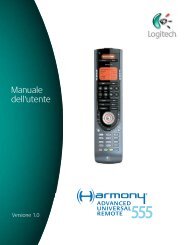 Utilizzo del telecomando Harmony 555 - Harmony Remote