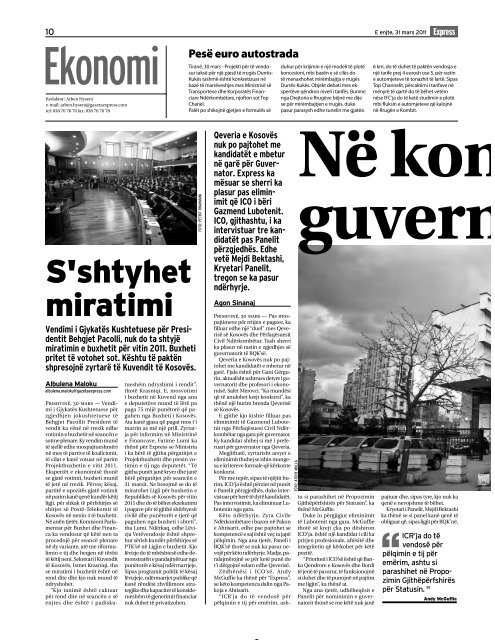 NE KONFLIKT PER GUVERNATORIN - Gazeta Express