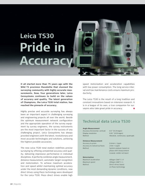 The Global Magazine of Leica Geosystems