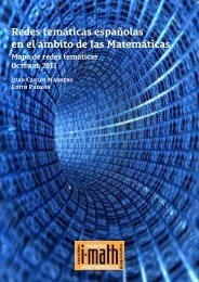 Redes temáticas españolas en el ámbito de las Matemáticas