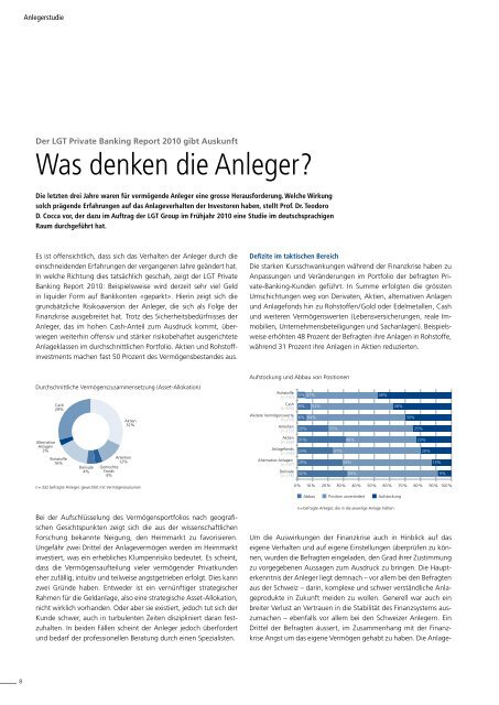 Aktuelle Informationen der LGT Bank (Schweiz) AG Ausgabe Oktober 2010