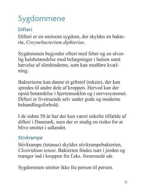 Børnevaccinations-programmet i Danmark, 2012 - Sundhedsstyrelsen