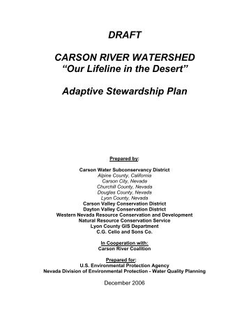 Carson River Watershed Comprehensive Management Plan