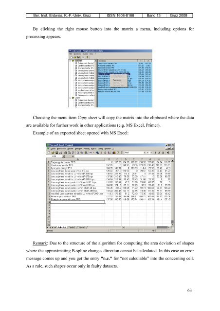 CONTRIBUTION TO GEOMETRIC MORPHOMETRICS ...