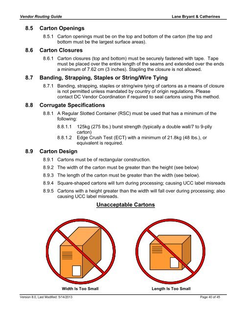 Vendor Routing Guide - CSI Vendor Manual