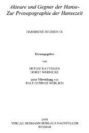 Akteure und Gegner der Hanse - Hansischer Geschichtsverein