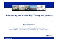 Ship routing and scheduling: Theory and practice - Bulkforum
