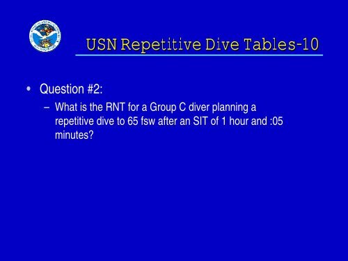 USN Decompression Tables & Procedures.pdf - Watchuseek, World's ...