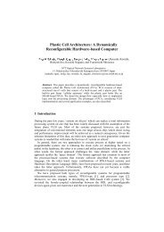 Plastic Cell Architecture: A Dynamically Reconfigurable Hardware ...