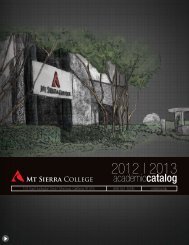 Academic Catalog - Mt. Sierra College