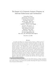 The Impact of a Corporate Leniency Program on Antitrust ...