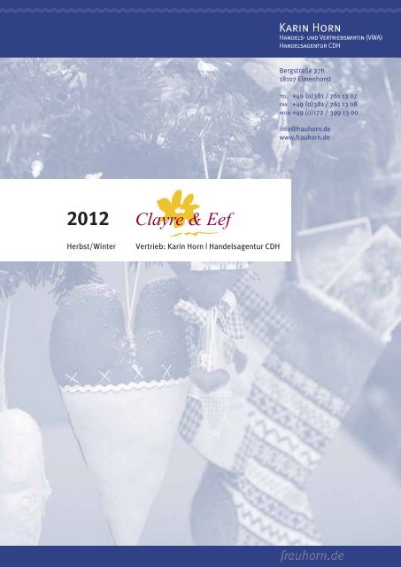 Katalog Clayre &amp; Eef 2012 | Karin Horn ... - frauhorn.de