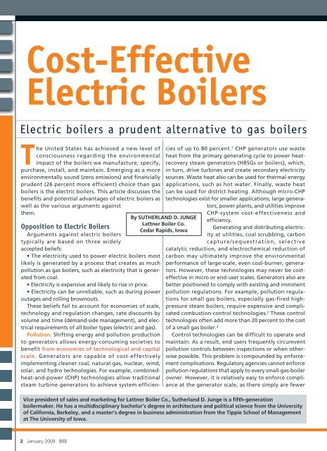 Cost-Effective Electric Boilers - Lattner Boiler Company