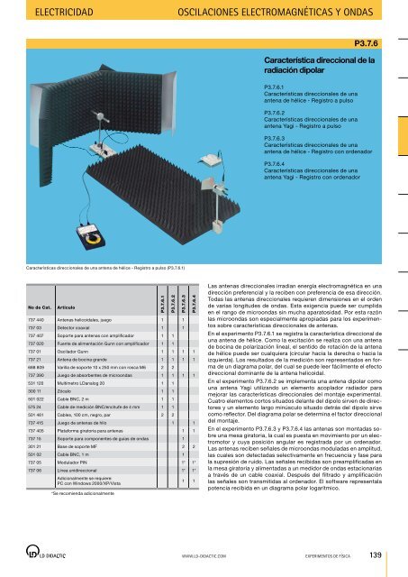 Catálogo general eXperimentos de FísiCa