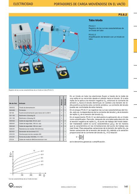 Catálogo general eXperimentos de FísiCa