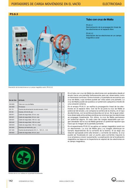 Catálogo general eXperimentos de FísiCa