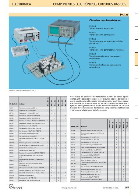 Catálogo general eXperimentos de FísiCa