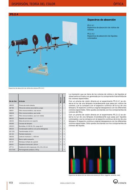 Catálogo general eXperimentos de FísiCa