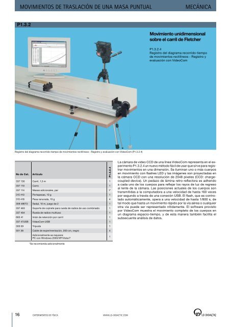 Catálogo general eXperimentos de FísiCa