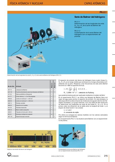 Catálogo general eXperimentos de FísiCa