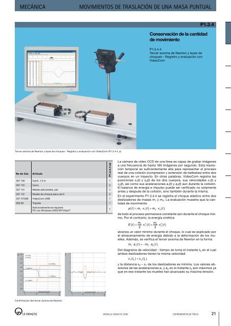 Catálogo general eXperimentos de FísiCa