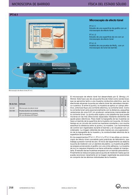 Catálogo general eXperimentos de FísiCa