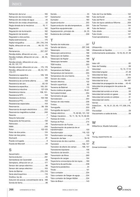 Catálogo general eXperimentos de FísiCa