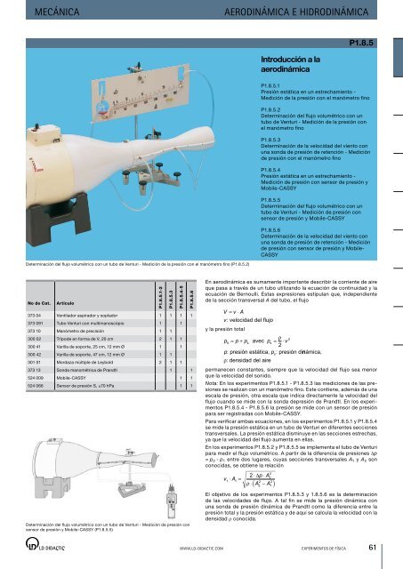 Catálogo general eXperimentos de FísiCa