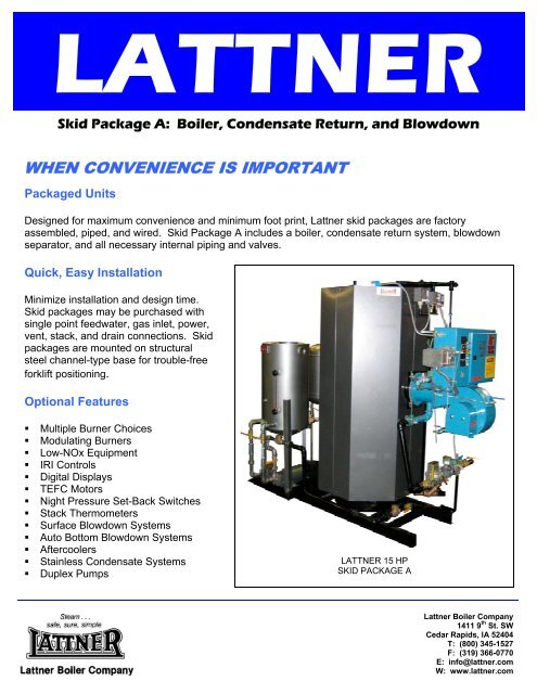 Skid Package A - Lattner Boiler Company