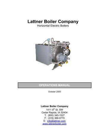 Lattner Boiler Company - Lattner Industrial Boilers