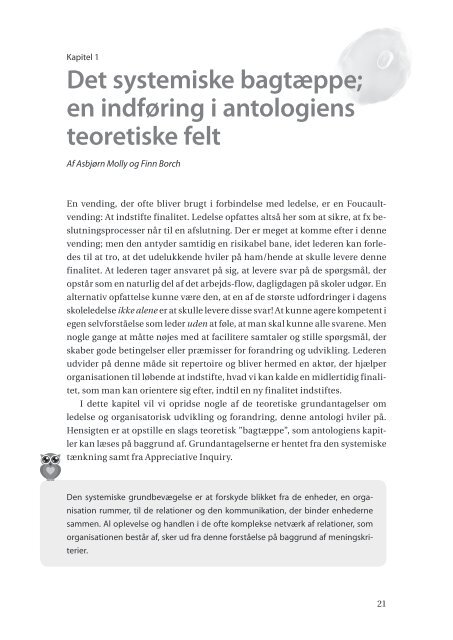 Det systemiske bagtæppe; en indføring i ... - Centralbibliotek