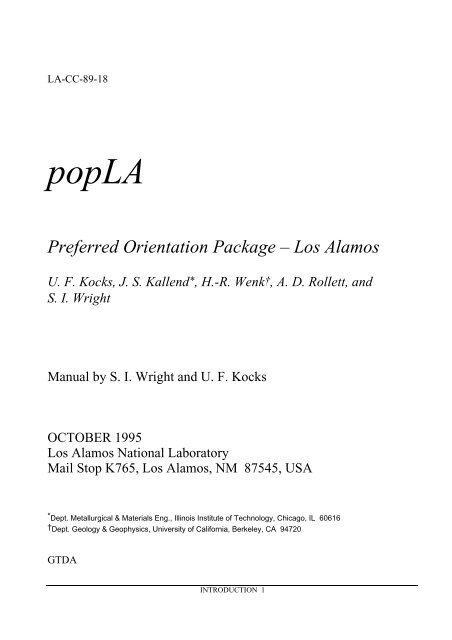 popLA Manual (PDF) - Materials Science and Engineering