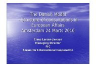 The Danish Model - Structure of consultations in European ... - MiND