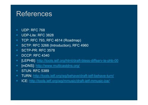 Transport-Related Protocol-Design Issues - Lars Eggert