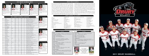 2011 DRURY BASEBALL - Drury University Athletics