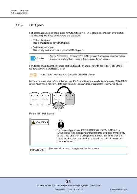 ETERNUS DX60/DX80/DX90 Disk storage system User Guide - Fujitsu