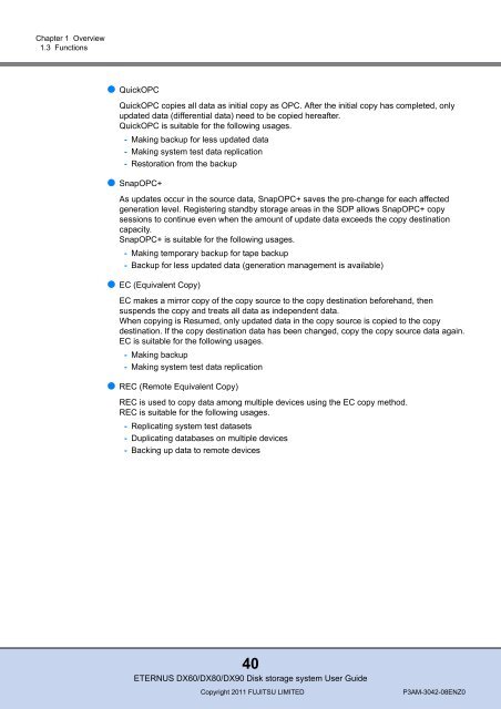 ETERNUS DX60/DX80/DX90 Disk storage system User Guide - Fujitsu