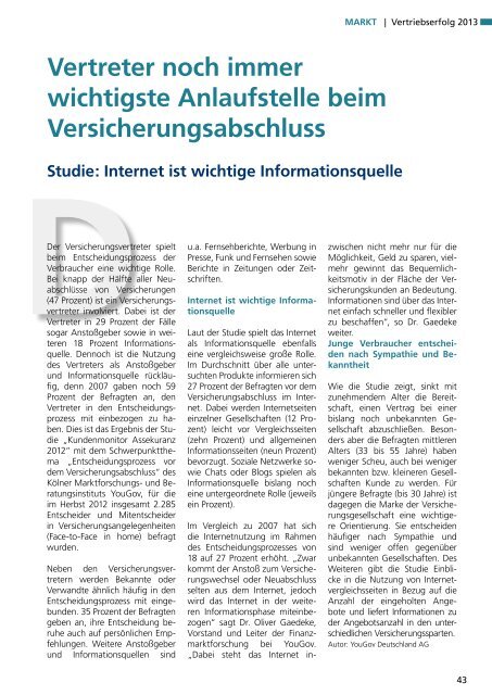 Vertriebserfolg 2013 - Das eMagazin