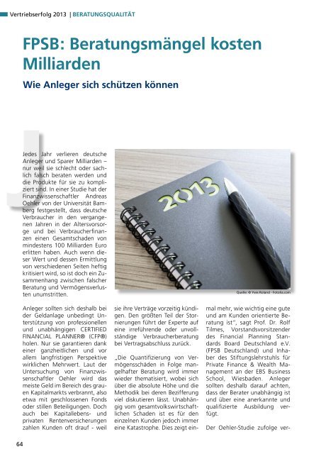 Vertriebserfolg 2013 - Das eMagazin