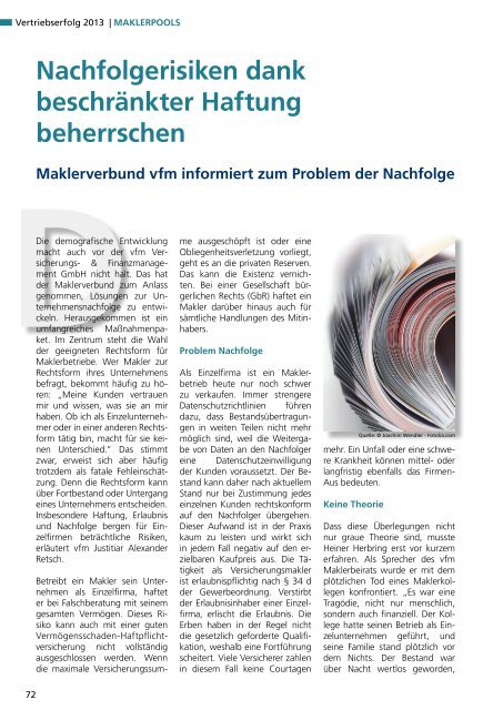 Vertriebserfolg 2013 - Das eMagazin