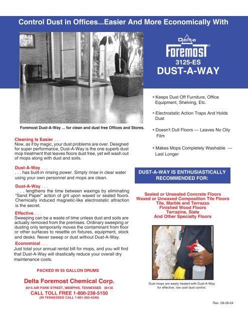 FM 3125-ES - DUST-A-WAY - Deltaforemost.com