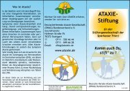 Flyer für ATAXIE-Stiftung - Ataxie.de