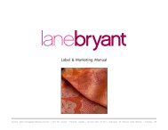 Lane Bryant - CSI Vendor Manual