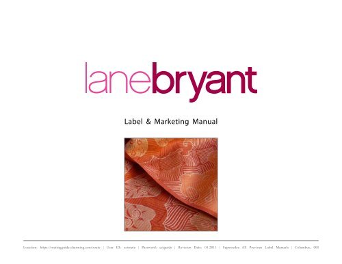 Lane Bryant - CSI Vendor Manual