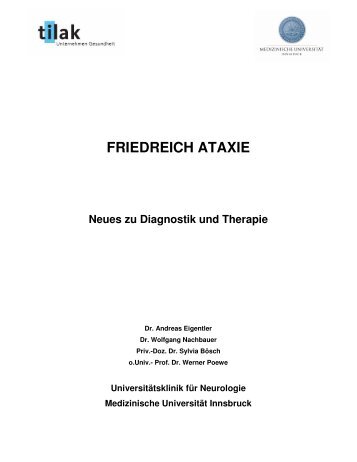 Friedreich Ataxie - Neues zu Diagnostik und Therapie - fataxie.net