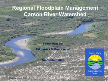 Regional Floodplain Management Carson River Watershed